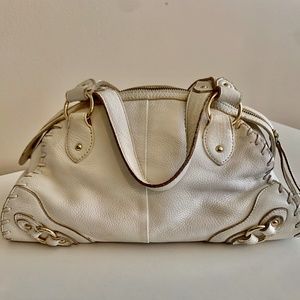 White leather Satchel by The Sak